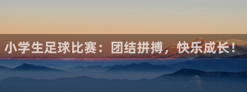 米兰体育官方正版app娱乐下载:小学生足球比赛:团结拼搏,快